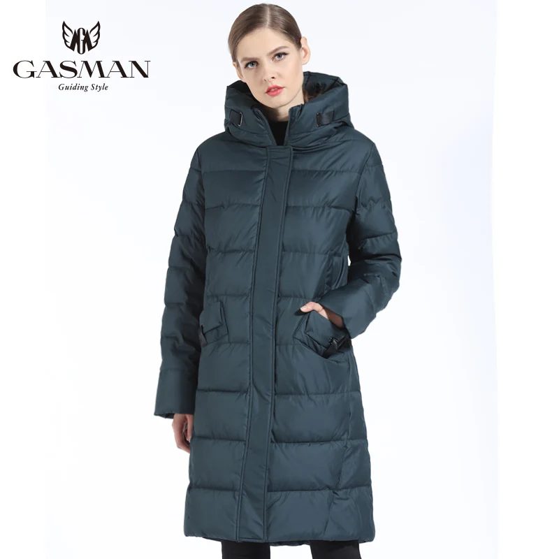 GASMAN 2018 Fashion Women Brand Jacket Down Long Woman Winter Coats And Parka Thick Hooded Windproof Overcoats Plus Size 5XL 6XL