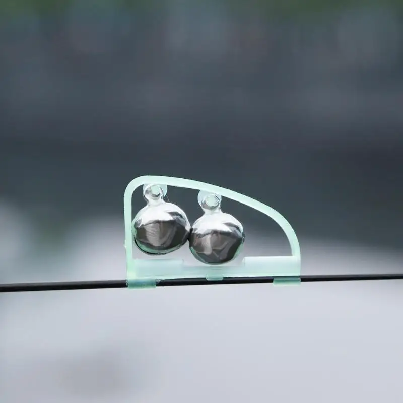 

1pcs Fluorescent Fishing Rod Pole Tip Clip Twin Bell Alarm Alert Ring Glow In The Dark Fishing Tackle Box Accessory tool