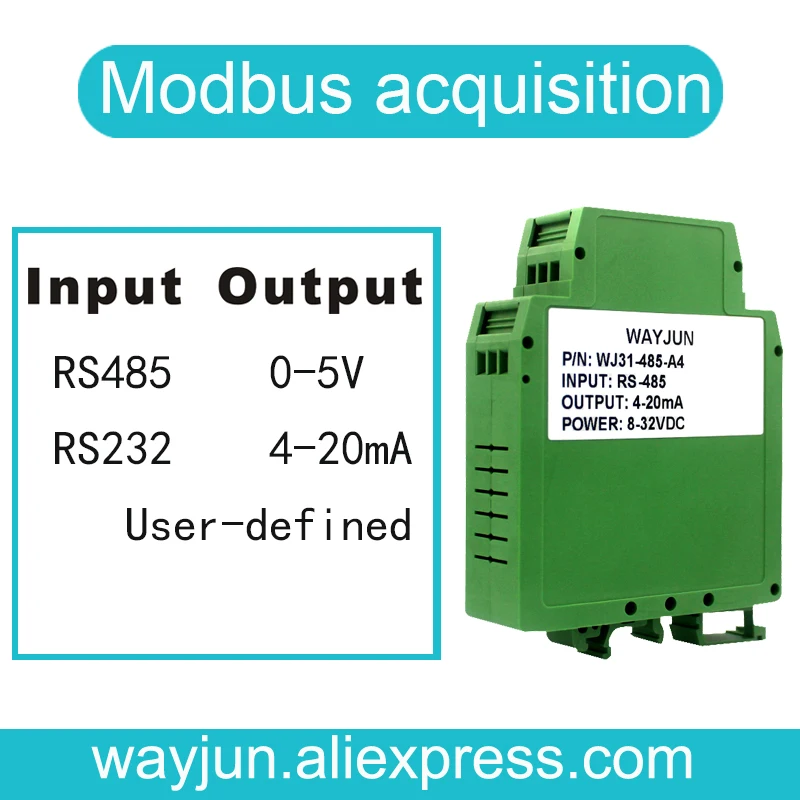 RS485/232 до 0-10 В напряжение/4-20мА текущий сигнал Modbus протокол дистанционного ввода/вывода Модуль WJ31