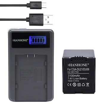 

1PCS 3100mAh CGA-DU06 CGA-DU21 CGADU21 CGR-DU06 Battery+LCD Charger For Panasonic NV-GS330 GS408 GS508 GS500 GS400 MX500 PVGS90