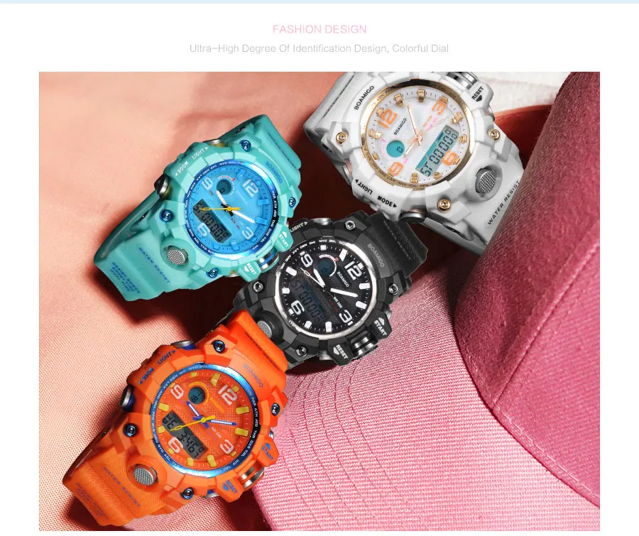 Colorful Dual Display Teenage Wristwatches Fashion Analog Digital Girls Watches Multifunction Chronograph Casual Sports Watch (16)
