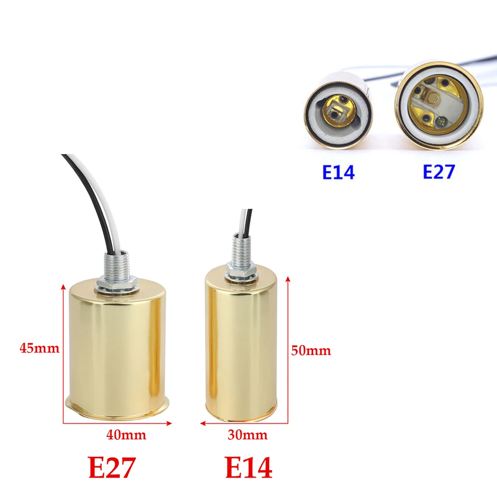 1/3/5pcs E14 E27 Adapter Decor lamp socket for LED Light Buld Retro Bulb base Holder Metal Shell Ceramic Screw Base