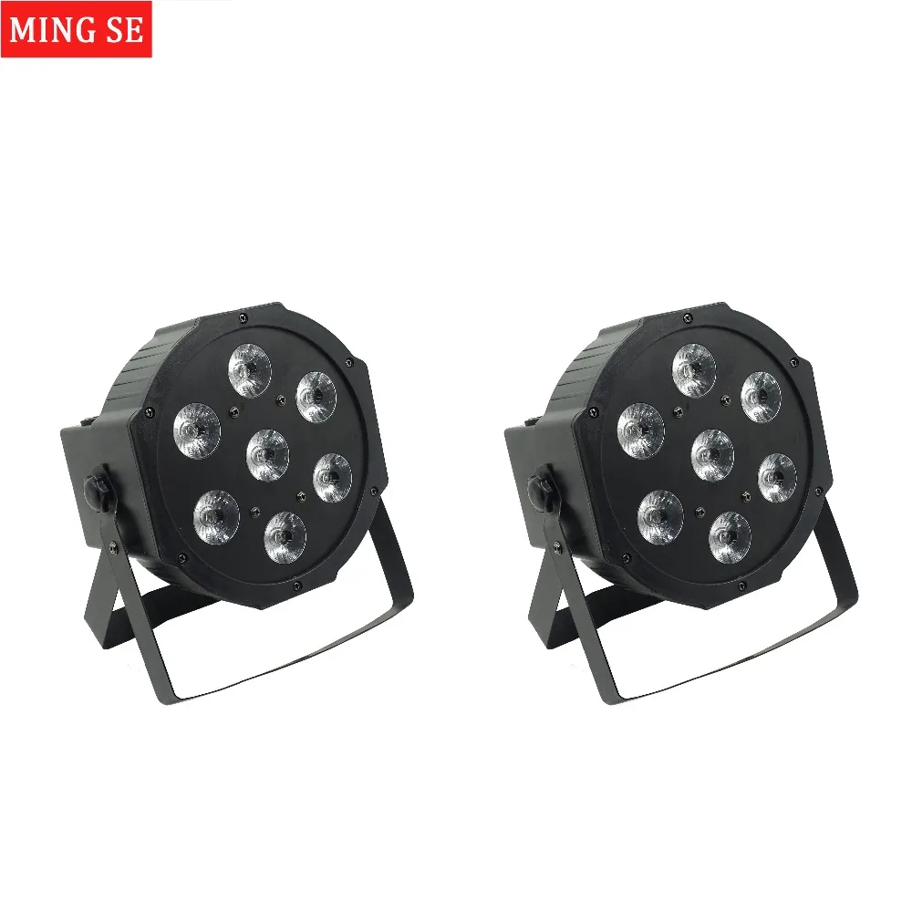 2 шт./лот 25 Угол большие линзы 7x18 Вт led Par огни RGBWA UV 6в1 плоский par led dmx512 Диско Огни профессиональное студийное диджейское оборудование