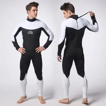 

Summer Wetsuit One-Piece Lycra/3mm Neoprene Long Sleeve and Pants Diveskin Rash Guards 2 Colors for Diving