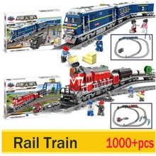 LWKO серия Город Модель грузовой набор строительный поезд набор блоков Кирпичи поезд детские игрушки для детей подарок