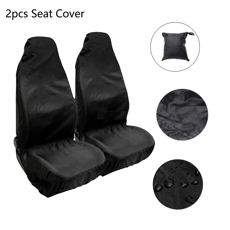 

KANGLIDA 2 pcs Universal Auto Seat Protector Waterproof Nylon Auto Car Van Front Seat Cover Protector Car Styling