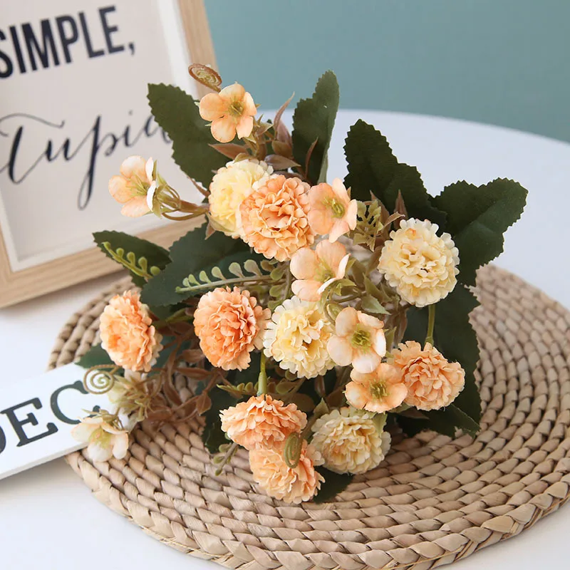 

30 cm height 11 head artificial flower European artificial Carnation bouquet Fake flower home wedding Christmas decoration