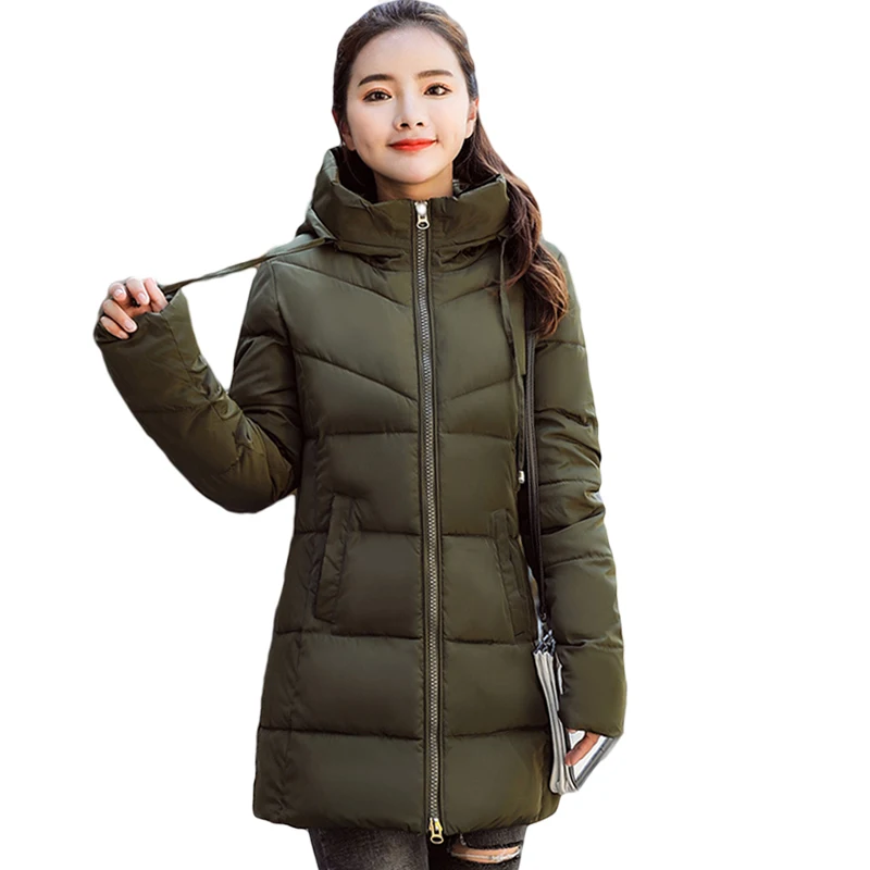 

Women Winter Jacket Hooded Warm Thicken Cotton Padded Women Winter Coat Female Outerwear Parka Casaco Feminina Inverno CM580