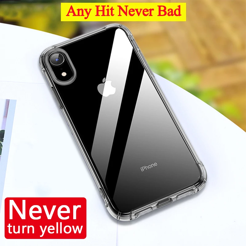 

Original Shockproof Protection Phone Case For Apple iPhone X XR XS MAX 6 6s 7 8 Plus Transparent Soft TPU Luxury Silicone Fundas
