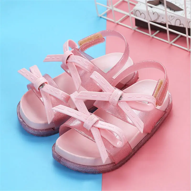 Mini Melissa/Новинка 2019 года летняя прозрачная детская обувь для девочек Лидер продаж