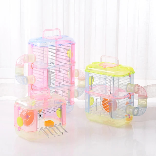 Transparent Hamster Cage Multi Layer Small Pet Cages Supplies Toy Hamster DIY Collocation Hamster House Recommended Goods