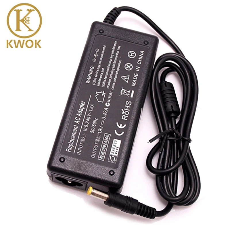 New 19V 3.42A 5.5x1.7mm AC Laptop Charger Adapter For Acer