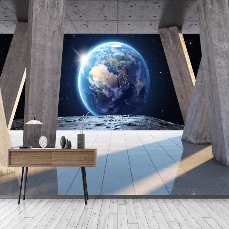 

Custom Any Size Mural Wallpaper 3D Roman Column Earth Sunshine Scenery Background Wall Painting Living Room Study 3D Wall Papers