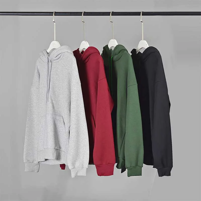 Hip Hop Hoodies Men and Women Oversized Sweatshirts Pullover Jacket Street Dance Solid Color Clothes