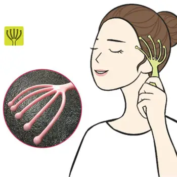 

2Pcs Five Finger Relax Massager Head Hair Held Scalp Neck Stress Release Head Physician Steel Ball Massage Relaxation CL0008