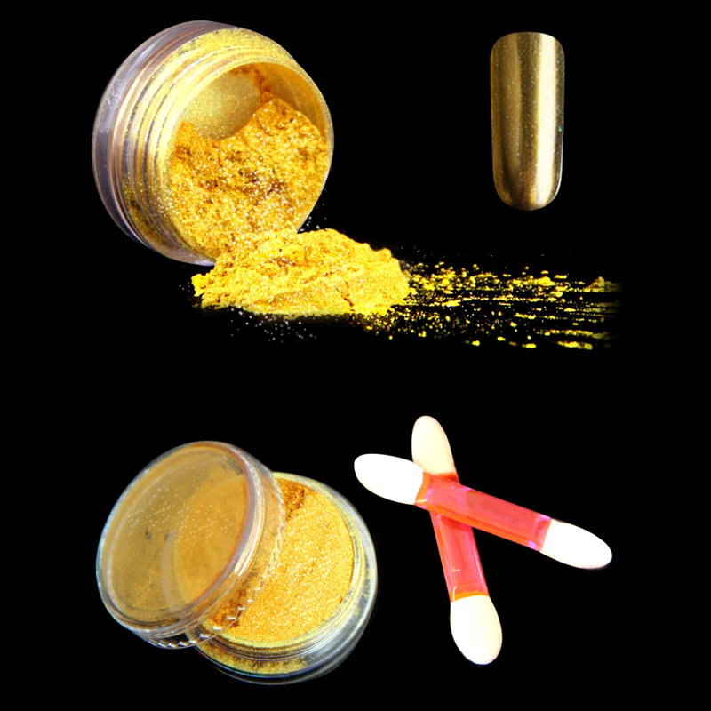 'Verntion مسحوق للاظافر كروم مسمار مسحوق مسمار الفن الكروم الصباغ Vtirka مرآة مسحوق الأظافر بريق البولندية