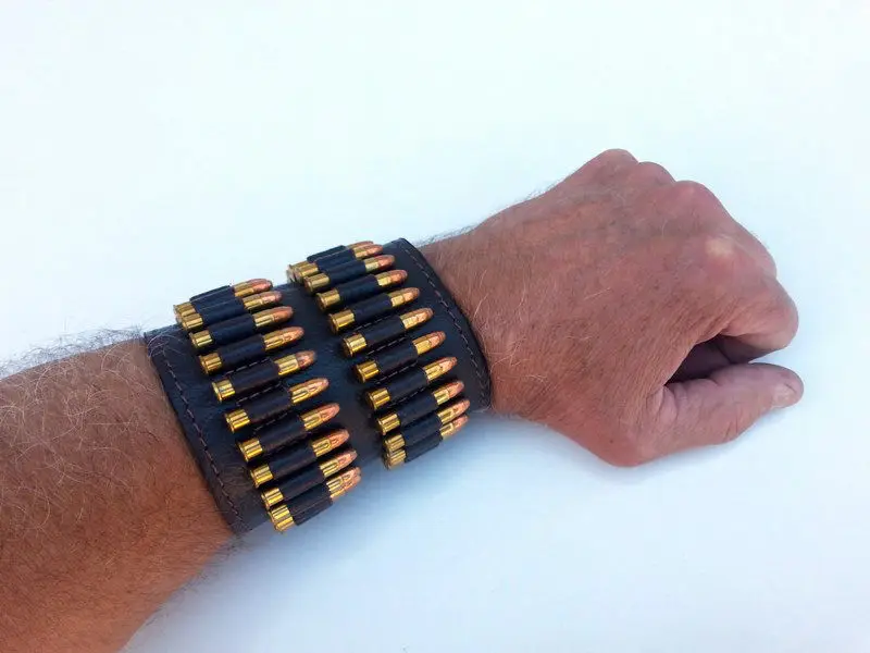 

.22 .17 HMR Ammunition Wristband Forearm Ammo Cartiridge Shell Round Pouch Mag