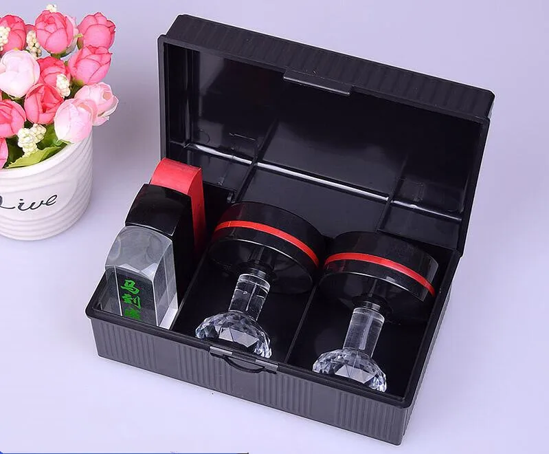 

Large multi-function stamps box official seal person name chapter stamps photosensitive atom seal storage box plastic chapter