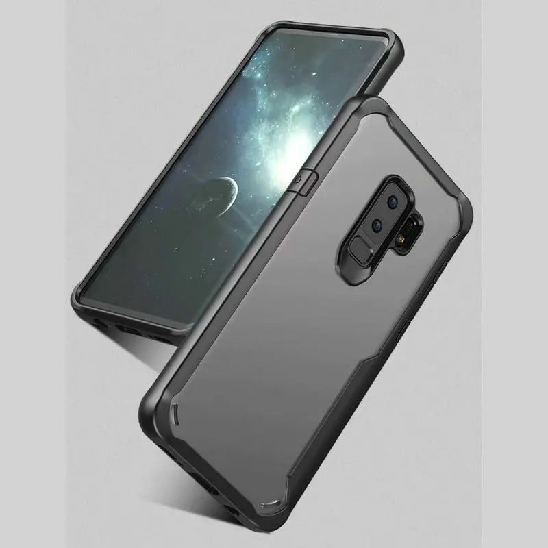 Противоударный акрил чехол для samsung Galaxy S7 край S8 + S9 Plus Ultra Slim принципиально
