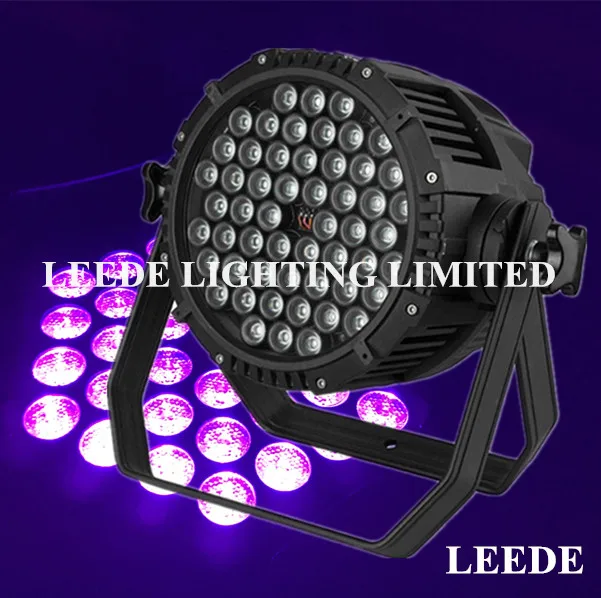 Free shipping 4pcs/ lot 54*3w 7 CH LED PAR LIGHT UV STAGE DJ Led Mini Stage Light Flat Par LIGHTING | Лампы и освещение