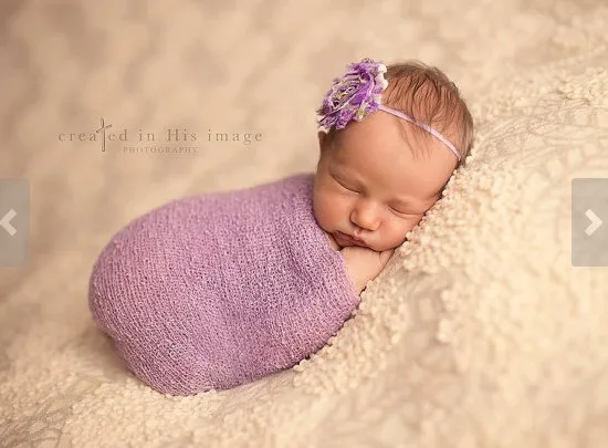 Реквизит для фотосессии новорожденных детей от 1 до 6 месяцев; хлопковая эластичная оберточная ткань для малышей; - Цвет: Серый