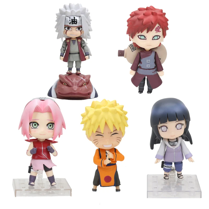 10cm Nendoroid Naruto Shippuden Uzumaki Naruto Haruno Sakura Jiraiye Hinata Hyuuga Gaara PVC Action Figure Model Doll Toy
