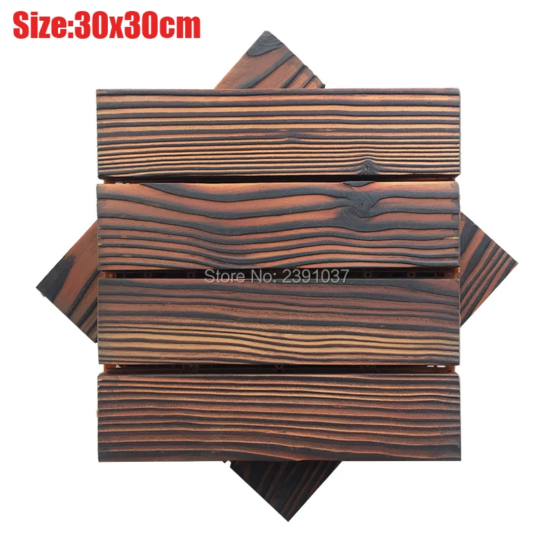 European style Big Size 30x60cm outdoor floor tiles Non-Slip balcony floor garden floor wood plastic composite floor Courtyard