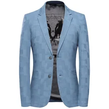 YUSHU Новое поступление модный блейзер мужской повседневный пиджак модный приталенный мужской блейзер высокое качество тонкий костюм куртки пальто
