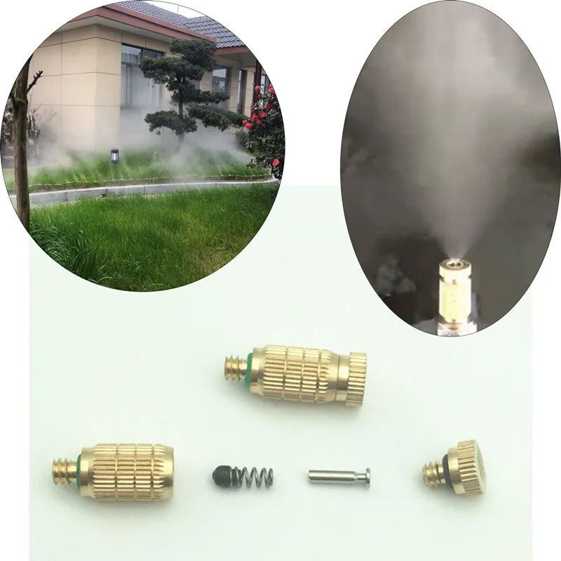 

S242 Free shipping 3/16'' male thread 2 stage brass mist nozzle high pressure dry fog sprayer for misting system