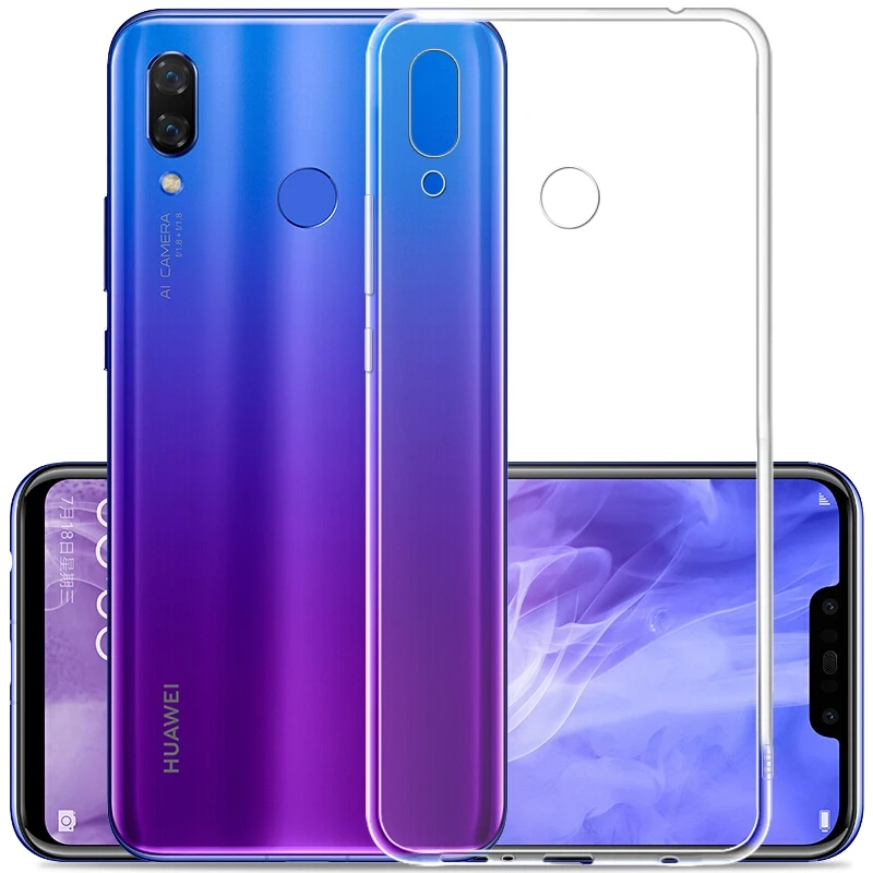 

MAKAVO For Huawei Honor 8C Case Slim Fit Transparent TPU Silicone Clear Soft Back Cover for Huawei Honor 8X Max Phone Cases