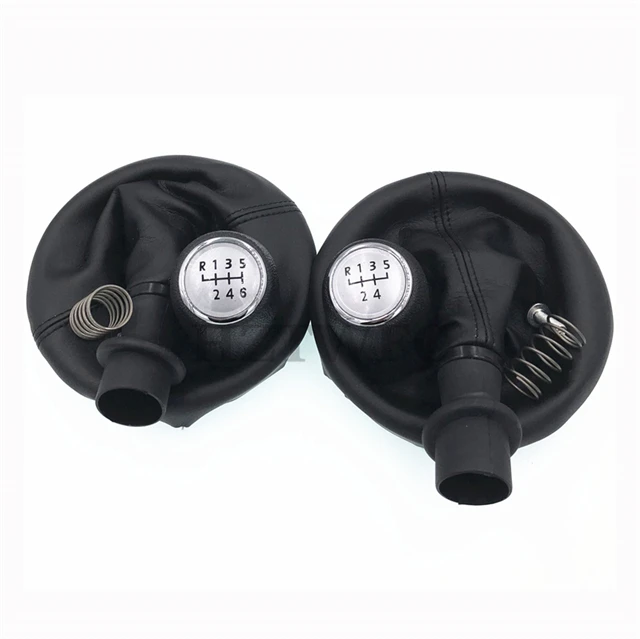 

High Quality 5 6 Speed Gear Stick Shift Knob Frame Boots Black For VW Transporter T5 T6