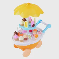 39 шт. Классические игрушки игровой дом ролевые игры мороженое конфеты музыкальный десерт игрушечные тележки для девочек на день рождения