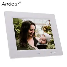Andoer 8 ''ультратонкий 1024*600 HD TFT-LCD Цифровая фоторамка Будильник MP3 MP4 видеопроигрыватель с удалённым рабочим столом