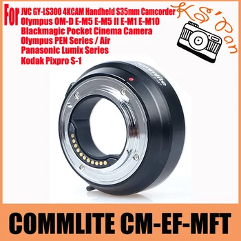 

COMMLITE CM-EF-MFT Lens Adapter for Canon EOS EF/EF-S to Micro Four Thirds /MFT Camera Supports Electronic Auto Aperture Control