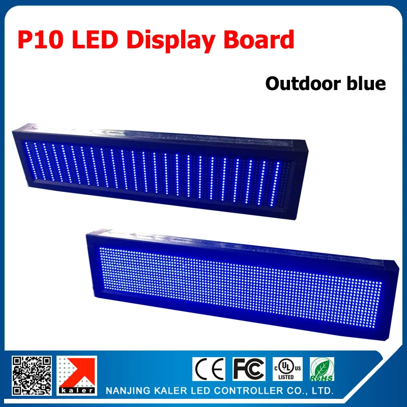 

High Brightness 24*104cm P10 outdoor LED display 10mm display LED screen outdoor blue led sign