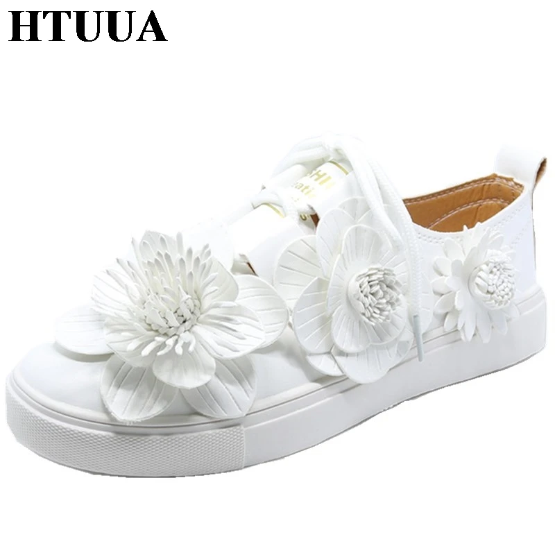 white flower flats