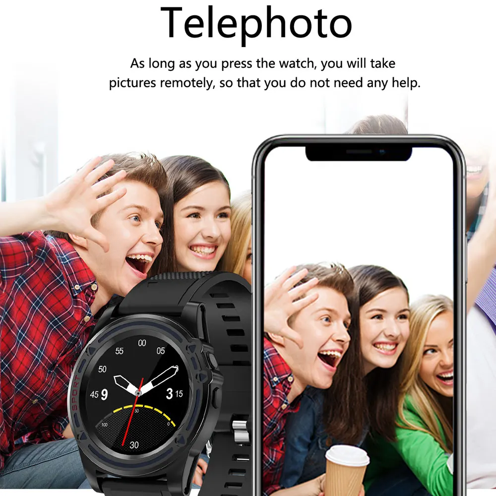 Bluetooth Смарт часы с поддержкой tf карты Push Message монитор сердечного ритма шагомер