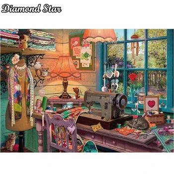 

Full Square drill Diamond 5D DIY Diamond Painting Sewing Machine Embrodery Cross Stitch Rhinestone Mosaic Painting Decor