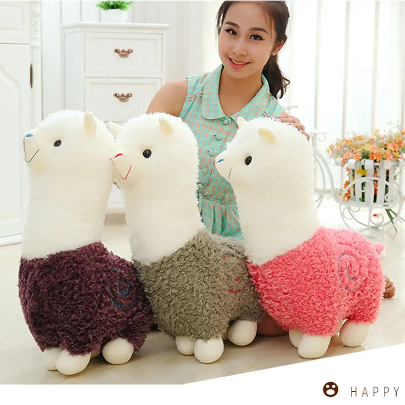 Cute 40cm Cartoon Alpaca Plush Toy Fabric Sheep Stitch Stuffed And Soft Animal Toys Llama Pillow Birthday Gift Toys For Children