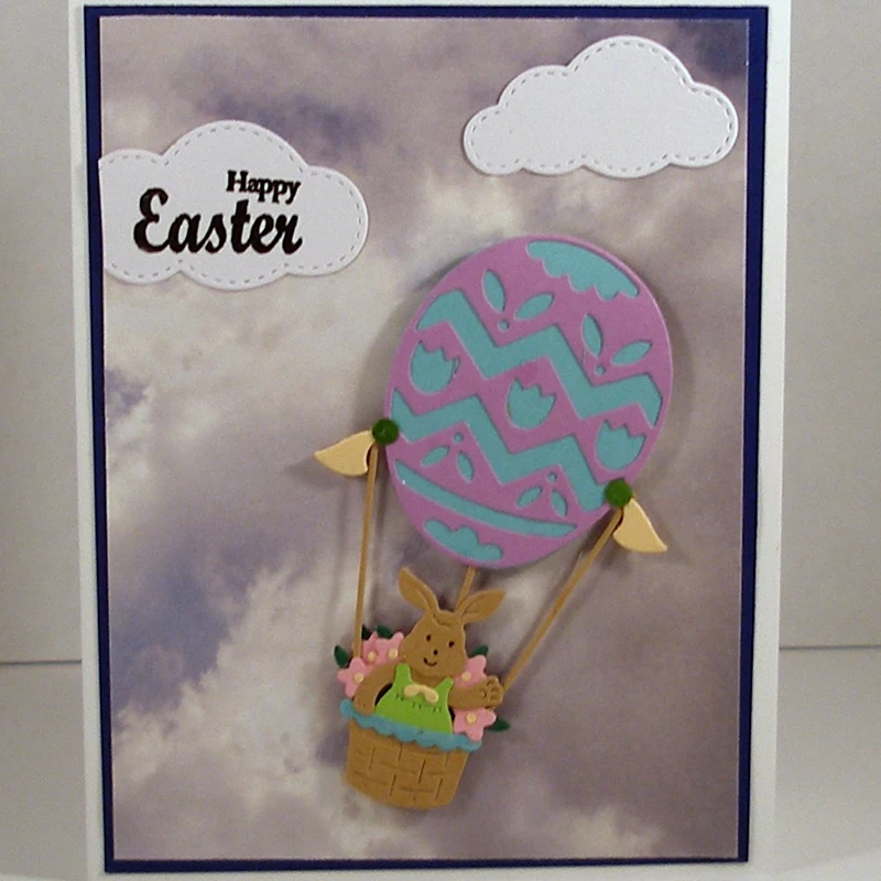 

Hot Air Balloon Craft Die DIY Template Paper Card Photo Making Scrapbooking Handmade Decoration Embossing Easter Stencil