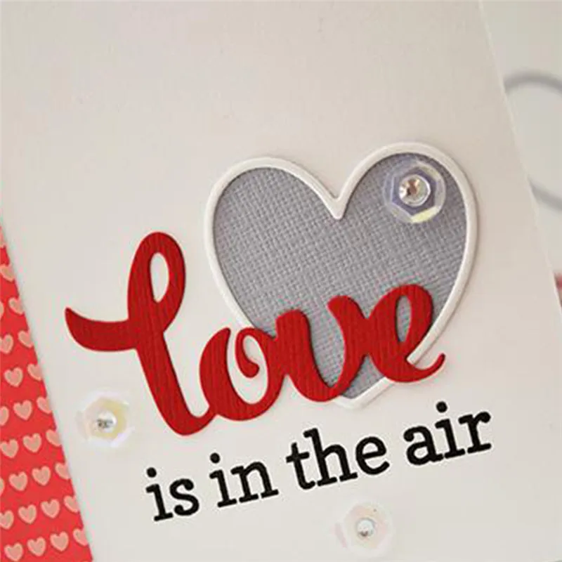 

Naifumodo Words Love Sweet Heart Forever Metal Cutting Dies for Scrapbooking Card Making Embossing Crafts Stencil Craft Die