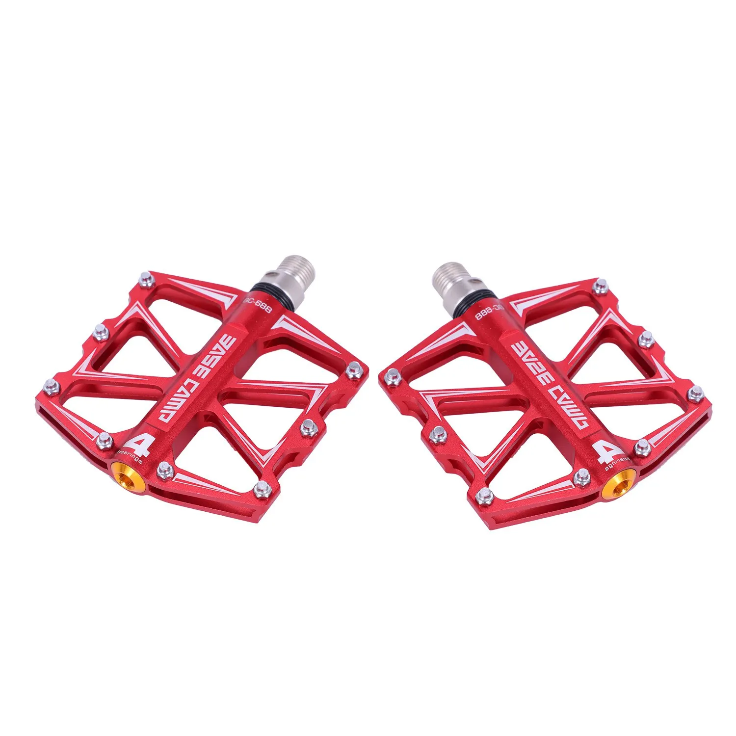 

HLBY-BaseCamp BC-Mountain Bike Bicycle Pedal MTB Flat Pedals Aluminum Alloy 4 Ball Bearings Ultralight Bicycle Accessory Parts