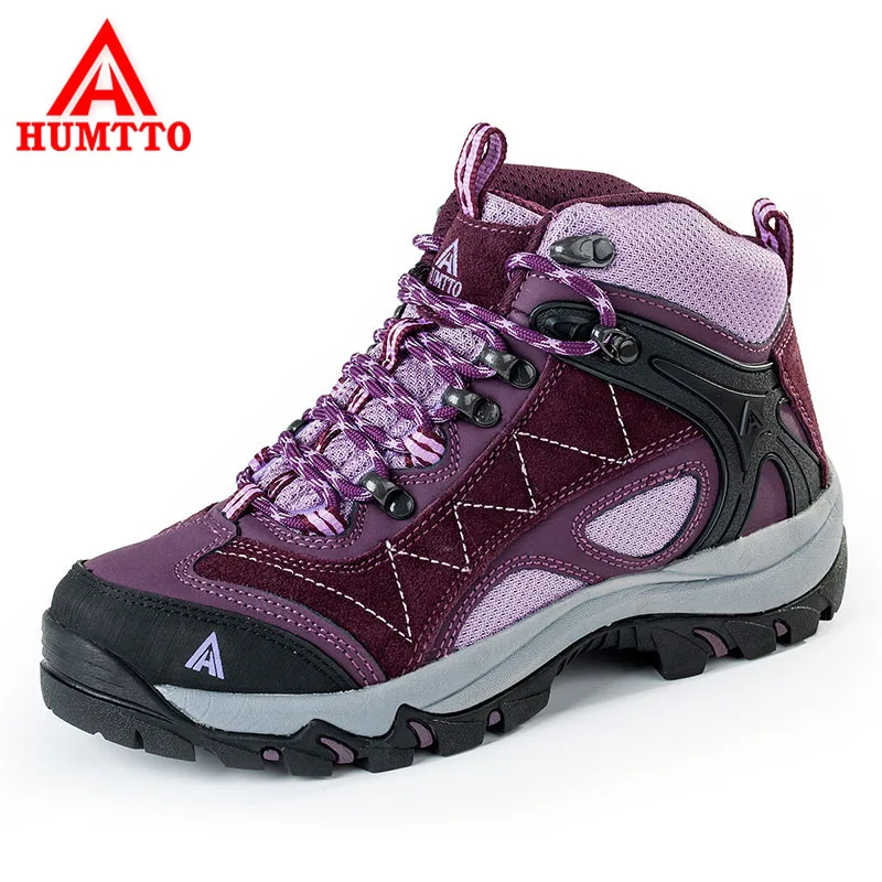 

HUMTTO Women's Hiking Shoes Thermal Outdoor Shoes Fur Waterproof Breathable Trekking Shoes Anti-Slippery Mountain Sneakers Boots
