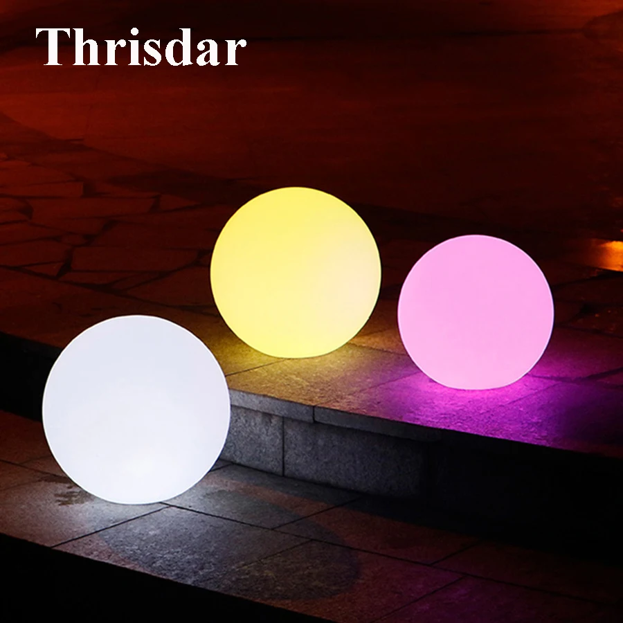 Thrisdar RGB Шар Солнечный сад газон светильник с дистанционным D25 см 30 IP65 Свадьба