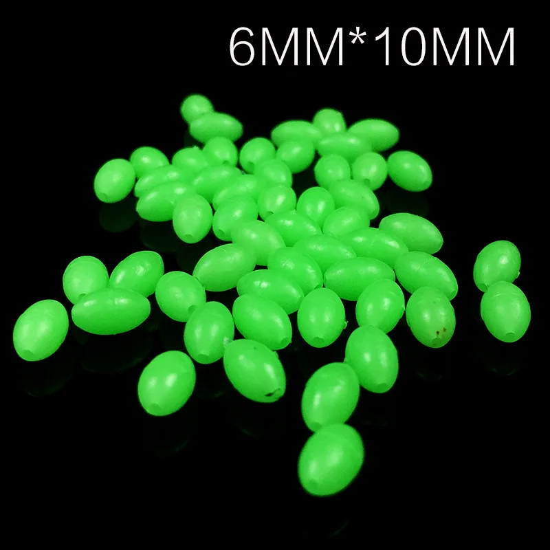 100 шт./лот светящиеся бусины пробки 6*10 мм светящиеся бусины пробки сопротивление рыболовное оборудование пространство не повредит