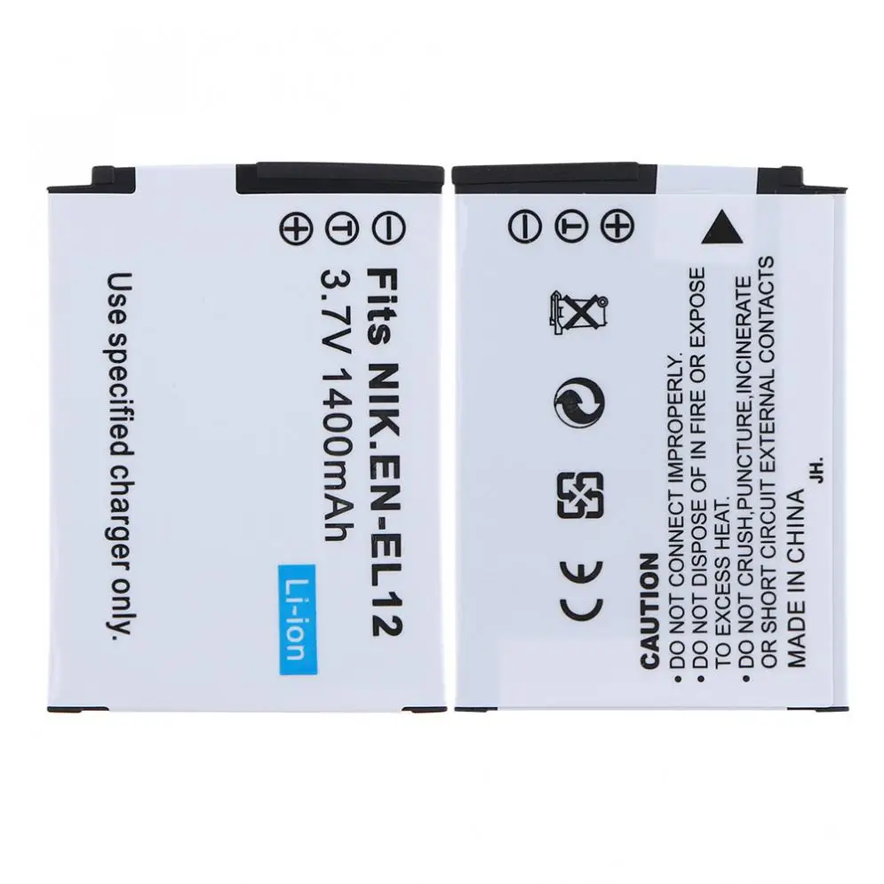 EN EL12 3.7V 1400mAh Li ion Camera Battery for Nikon COOLPIX S630 S610