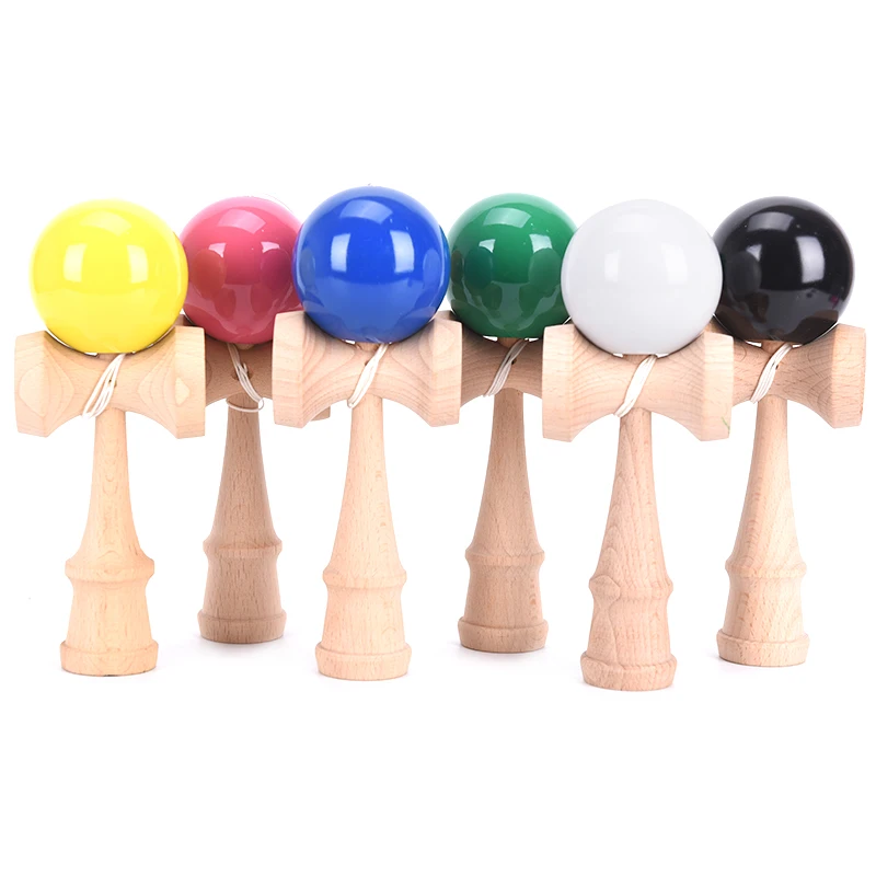 Wooden Toys Outdoor Sports Toy Ball Kendama Ball PU Paint 20cm Strings Professional Adult Toys Leisure Sports