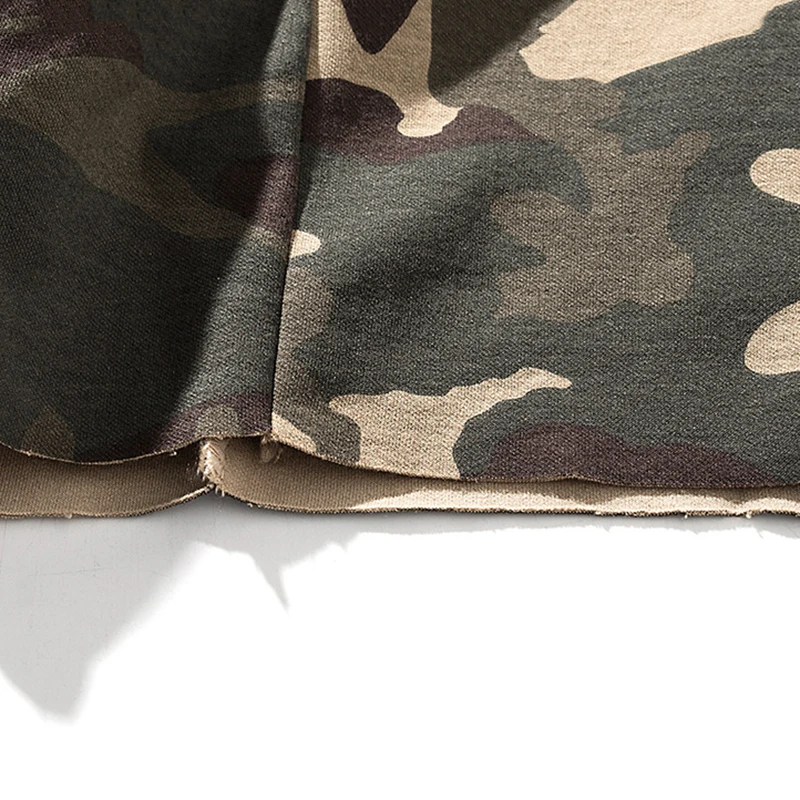 Gersri Summer Casual Shorts Men Trousers Cotton Male Camouflage Fashion Amry Green Print Straight Short Beach Mens Clothing