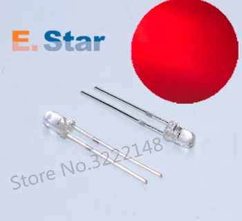 

1000pcs 3mm Red LED light emitting diode / F3 LED Red Colour Chartreuse