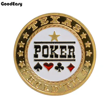 

Poker Card Guard Protector Metal Token Coin with Plastic Cover Texas Hold'em Poker Coins Casino Poker Dealer Button